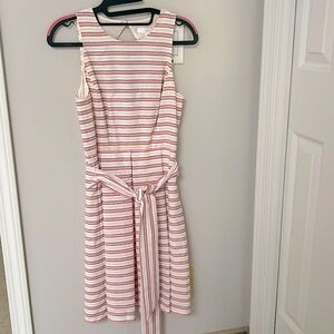 1901 dress stripe pink and white dress